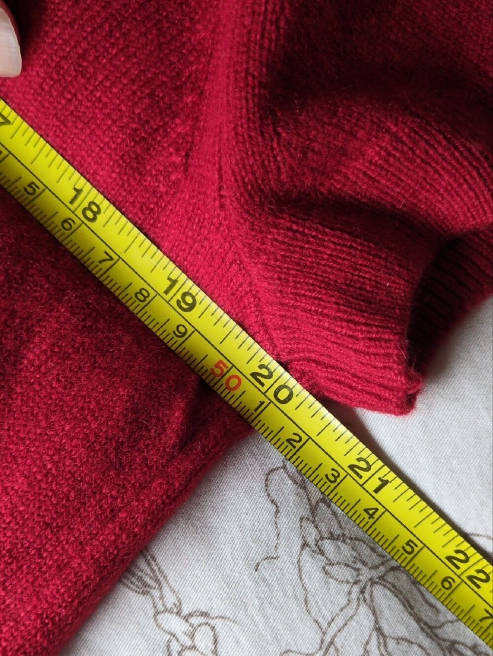 Quince 100% Mongolian Cashmere Tee Sweater Varsity Red XL Women's - Picture 6 of 7